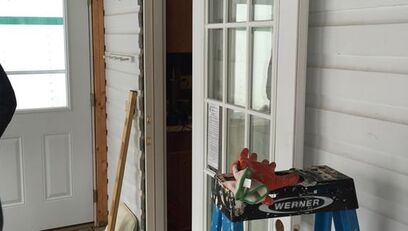 Installing new door for indoor porch on home